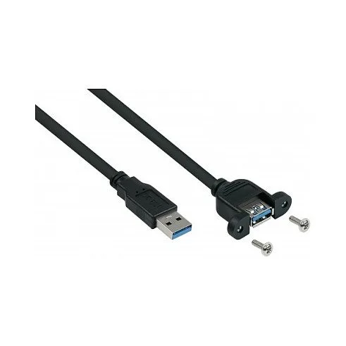 kabelmeister USB3.0 Verläng. A St.-A Einbau UL schwarz 2m — image 1