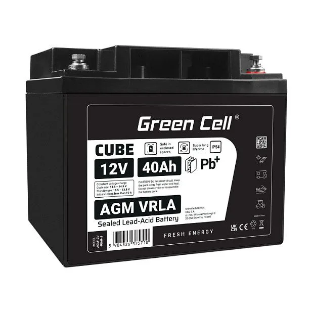 Green Cell AGM12V40AH-J UPS battery — image 1