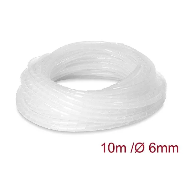 Delock Spiralschlauch 6 mm Durchmesser 10 m transparent — image 1