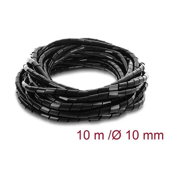 Delock Spiralschlauch 10 mm Durchmesser 10 m schwarz — image 1