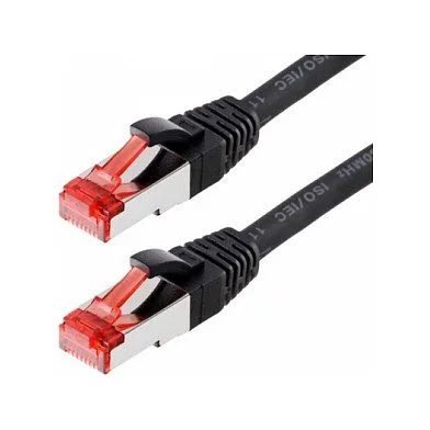 helos Patchkabel Cat.6 GHMT AWG 27/7 schwarz 0,25 m — image 1