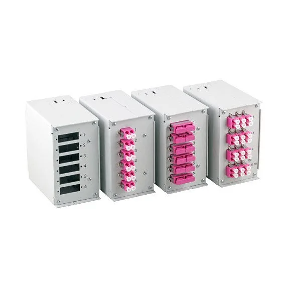Hutschienenbox Frontblende leer 1,7mm 12x SC-Simplex / LC-Duplex / E2000 — image 1