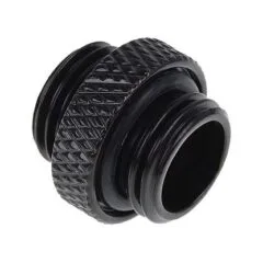 K Alphacool Eiszapfen Doppelnippel G1/4 AG auf G1/4 AG (schwarz, für weiche Schläuche (PVC, Silikon, Neoprene))