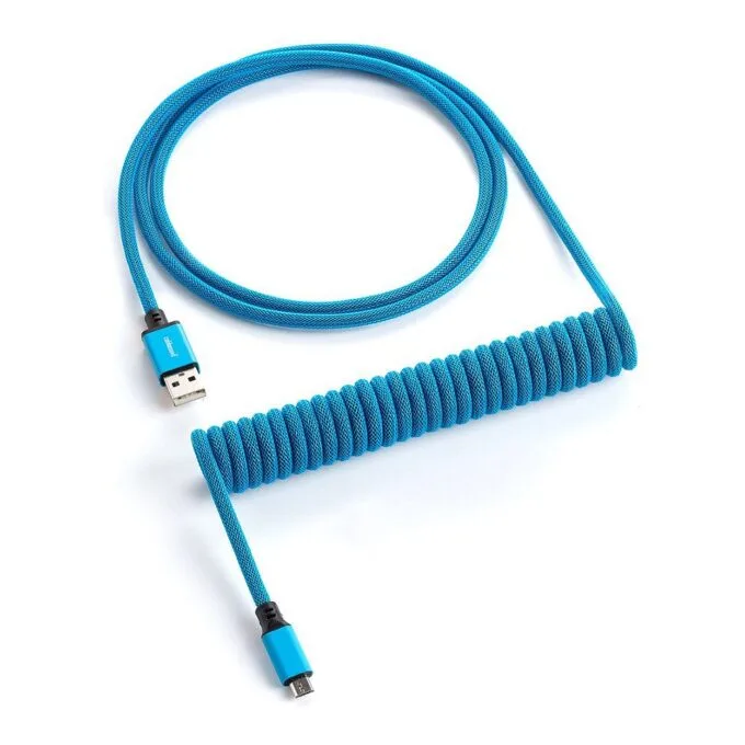 CableMod Classic Coiled Keyboard Cable Micro USB zu USB Typ A, Spectrum Blue - 150cm — image 1