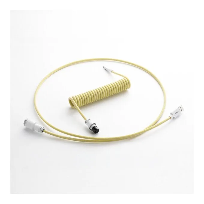 CableMod PRO Coiled Keyboard Cable USB-C zu USB Typ A, Lemon Ice - 150cm — image 1
