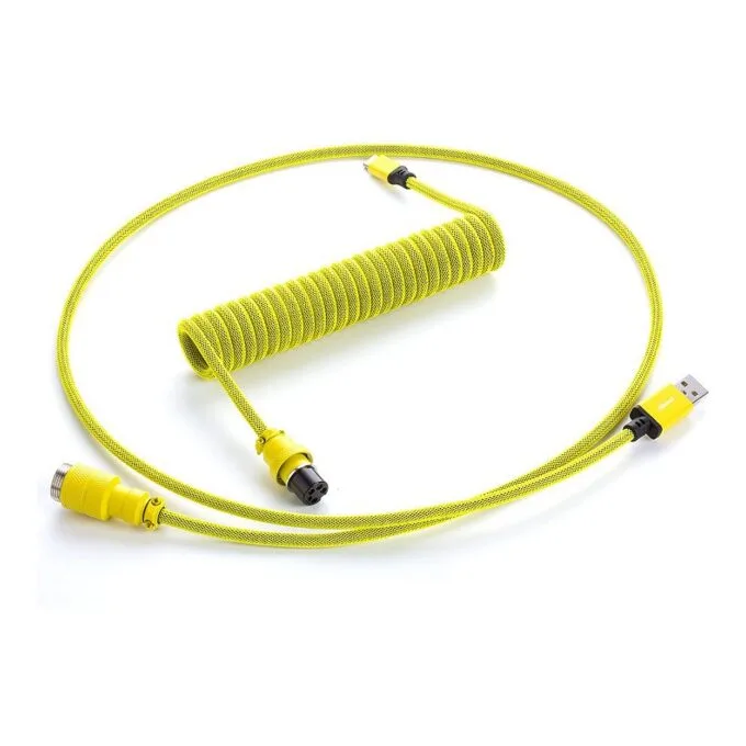 CableMod PRO Coiled Keyboard Cable USB-C zu USB Typ A, Dominator Yellow - 150cm — image 1