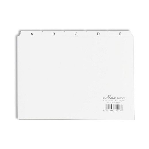 Durable Leitregister A – Z (A5 quer) 1 Stück weiß
