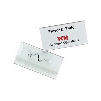Namensschilder transparent 6 cm x 3 cm — image 1