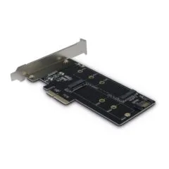 Inter-Tech PCIe Adapter Karte KT015 PCIex4->M.2 + SATA->M.2