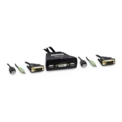 Inter-Tech KVM Switch LS-21DA DVI, 2 Port, Kunststoff
