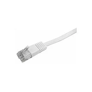 Patch cable flat Cat.5e U/UTP, white, 1,0m — image 1