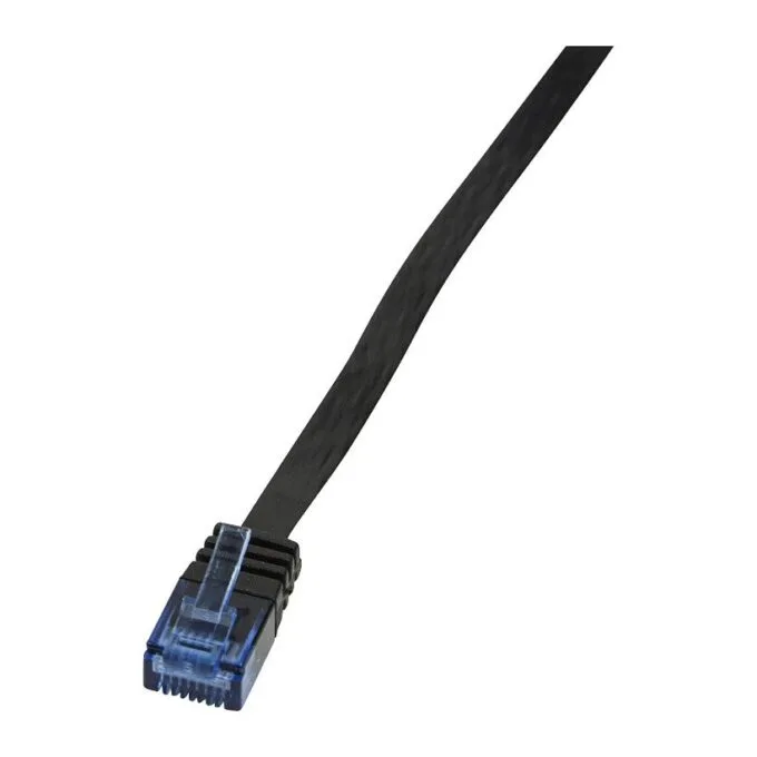 Patch cable flat Cat.5e U/UTP, black, 5,0m — image 1