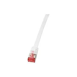 Patch Cable Flat Cat.6A Shielded 3,00m white — image 1