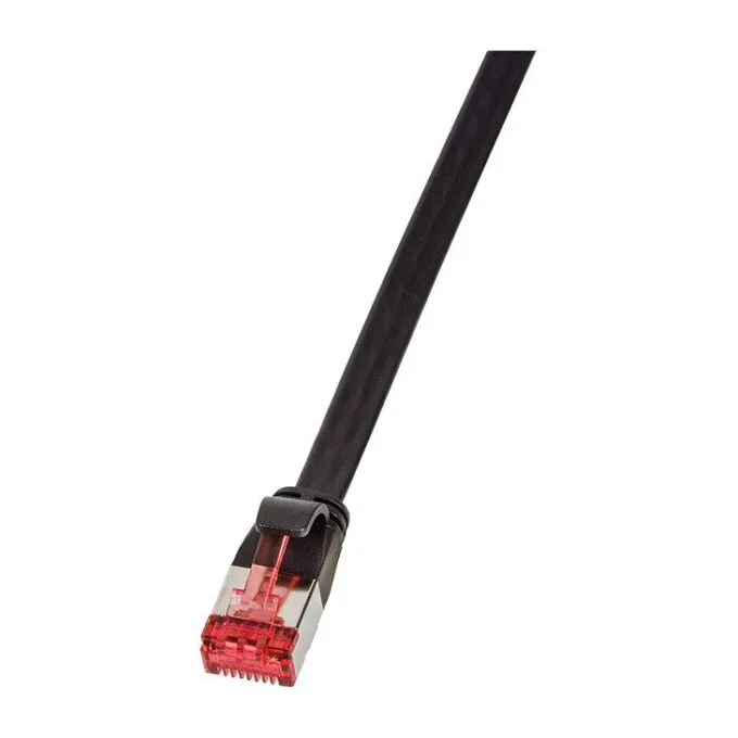 Patch Cable Flat Cat.6A Shielded 0,25m black — image 1