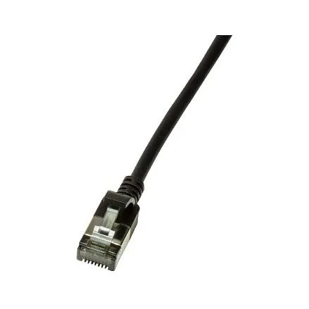Patch cable Cat.6A TPE SlimLine black 1,5m — image 1