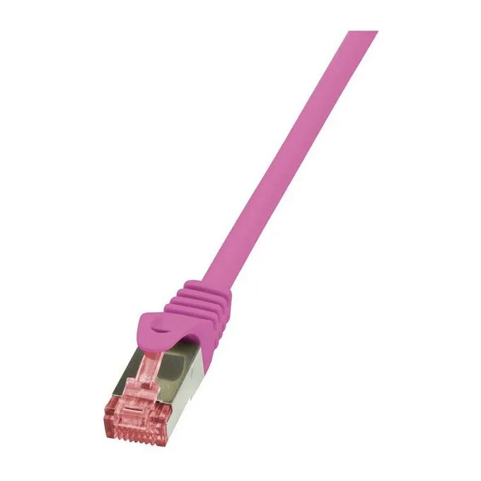 Logilink Patch Cable Cat.6 S/FTP pink 0,25m, PrimeLine — image 1