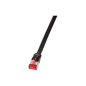 Logilink Patch Cable Flat Cat.6A Shielded 3,00m black — image 1