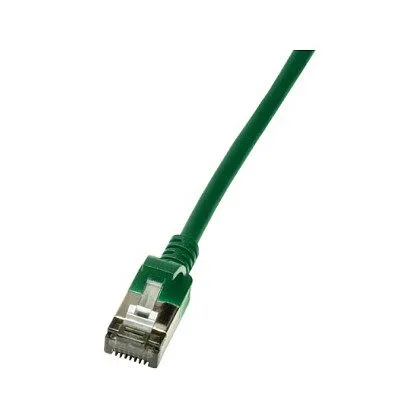 Logilink Patch cable Cat.6A TPE SlimLine green 0,3m — image 1