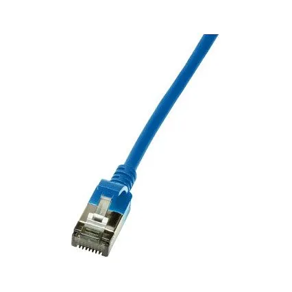 Logilink Patch cable Cat.6A TPE SlimLine blue 5,0m — image 1