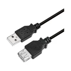 Logilink USB 2.0 cable, USB-A/M to USB-A/F, black, 3 m