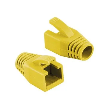 Logilink Modular RJ45 Plug Cable Boot 8mm yellow, 50pcs — image 1