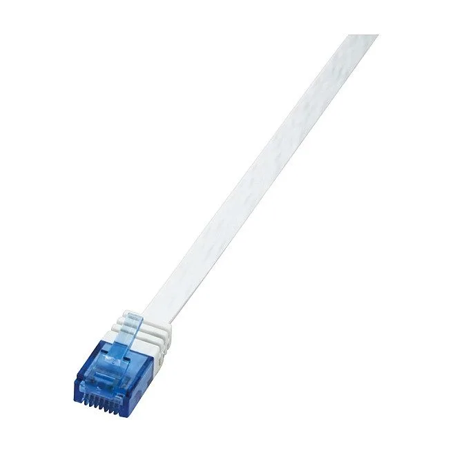 Logilink Patch Cable Flat Cat.6 U/UTP white 2,00m, SlimLine — image 1
