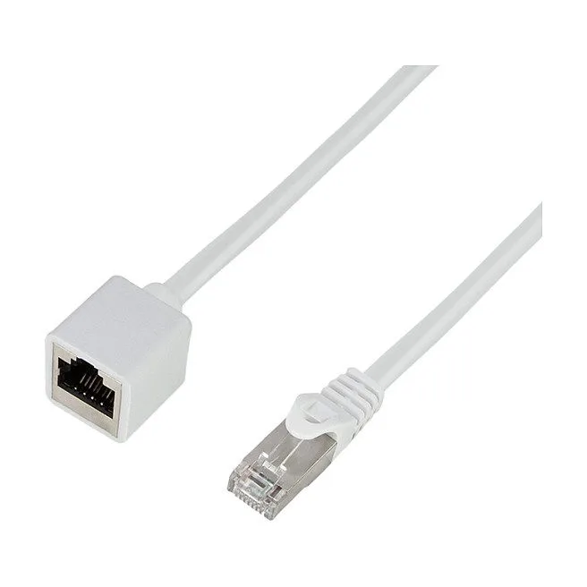 Logilink Cat.6A premium patch cable extension, white, 5 m — image 1