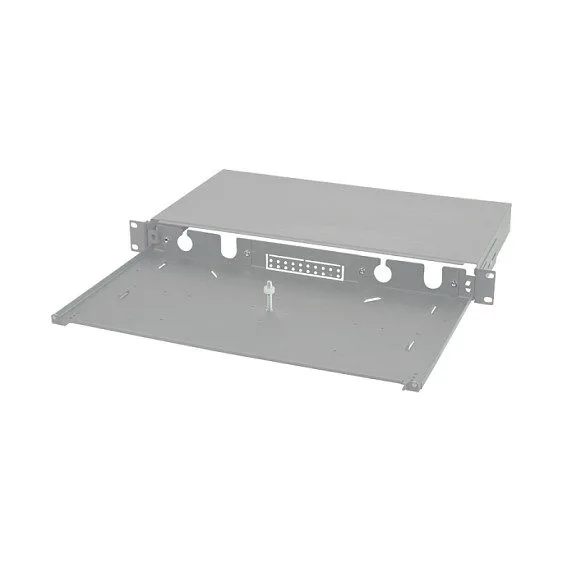 Logilink Fiber Optic Patch Panel 19"/1U, sliding type, grey, unloaded — image 1