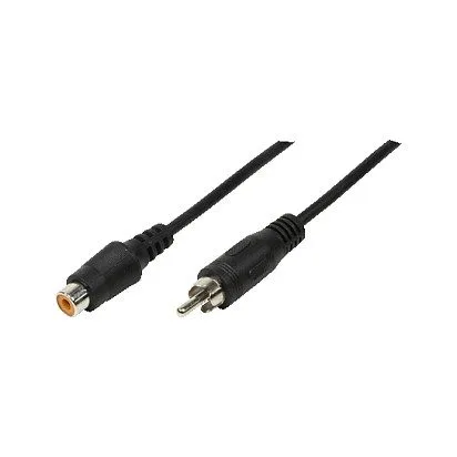 Logilink Audio cable, RCA/M to RCA/F, black, 10 m — image 1