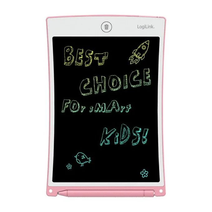 LCD Writing Tablet, 8.5", multi color, pink — image 1
