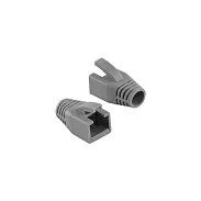 Modular RJ45 Plug Cable Boot 8mm grey, 10pcs — image 1