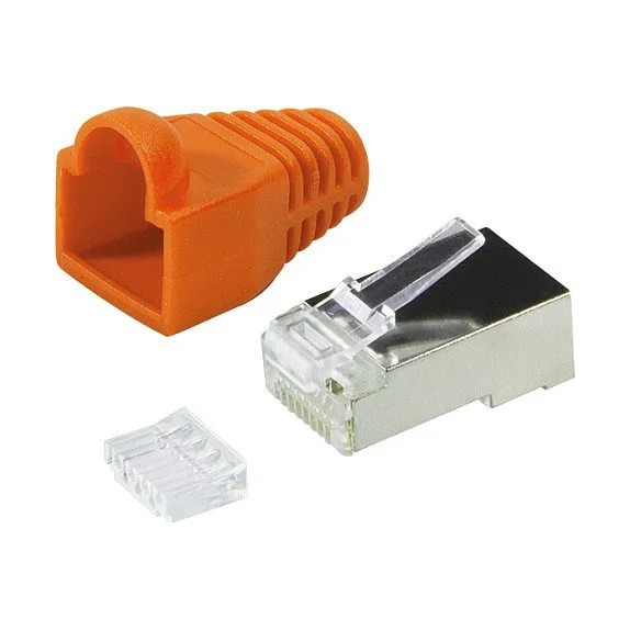 Modular Plug RJ45 Cat.6 STP, orange, 100pcs — image 1