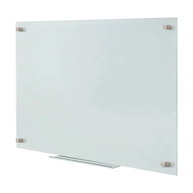 Dry Erase Whiteboard, wall-mounted, glass, 60x45cm — image 1