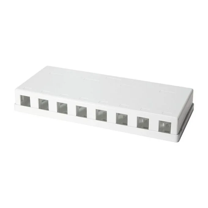 Keystone Surface Mount Box 8 Port, white — image 1