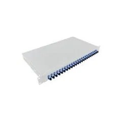Fiber Front Panel 24 SC-Duplex or LC-Quad, light grey