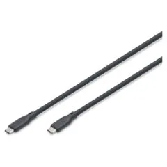 DIGITUS USB 4.0 Anschlusskabel Typ C-C Silikon St/St 1m sw