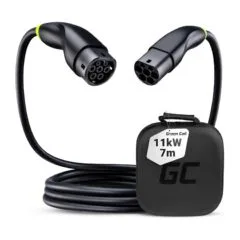 Green Cell Snap Type 2 EV Charging Cable 11 kW 7 m for Tesla Model 3 S X Y, VW ID.3, ID.4, Kia EV6, Hyundai IONIQ 5, Ford Mach-E