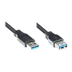Good Connections USB 3.0 Verlängerungskabel 3m St. A zu Bu. A schwarz
