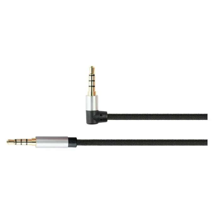 Python Audiokabel 4-pol. Klinkenst. eins. gew. schwarz 3m — image 1