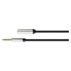 Python Audiokabel 4-pol. Klinkenst. an Buchse schwarz 0,5m