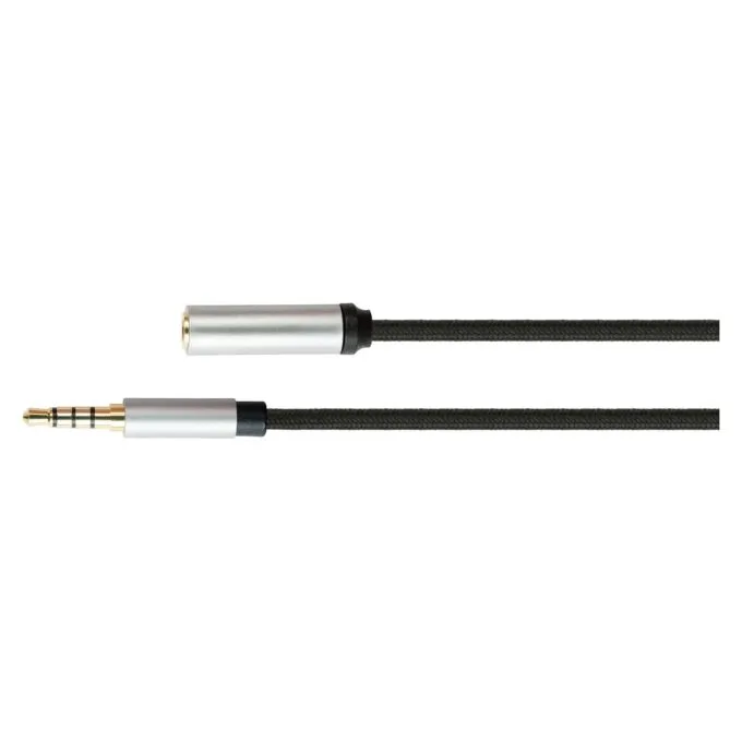 Python Audiokabel 4-pol. Klinkenst. an Buchse schwarz 2m — image 1