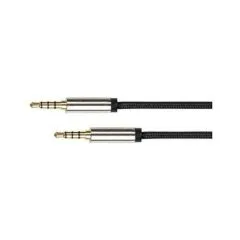 Python Audiokabel 4-pol. Klinkenstecker, schwarz 3m