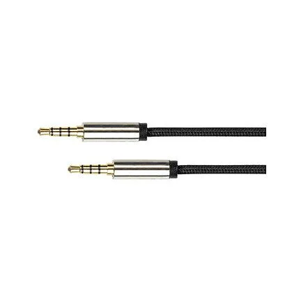 Python Audiokabel 4-pol. Klinkenstecker, schwarz 3m — image 1