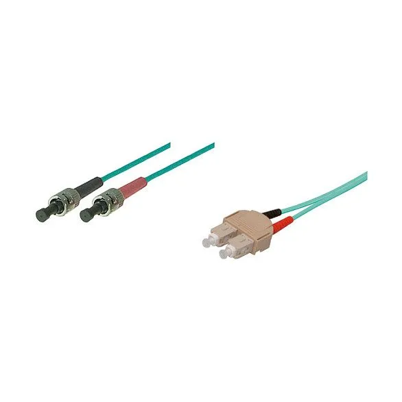 Patchkabel LWL Duplex OM3 (Multimode, 50/125) SC/ST, LSZH, austauschbare Polarität, 2m, Good Connections® — image 1