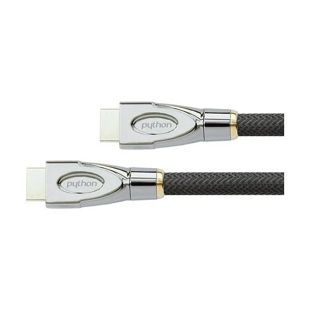 Python HDMI® 2.1 Kabel 8K UHD-2 Nylongeflecht schwarz 2m — image 1