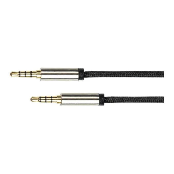 Python Audiokabel 4-pol. Klinkenstecker, schwarz 2m — image 1