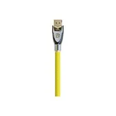 Anschlusskabel DisplayPort 1.2 4K2K / UHD, 24K vergoldete Kontakte, OFC, Nylongeflecht gelb, 1m, PYTHON® Series