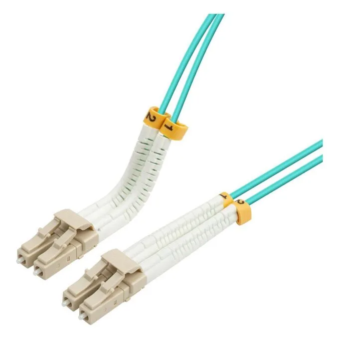 LANVIEW Bendable LC-LC Multimode Fibre Cable Duplex 0,5m OM3 — image 1