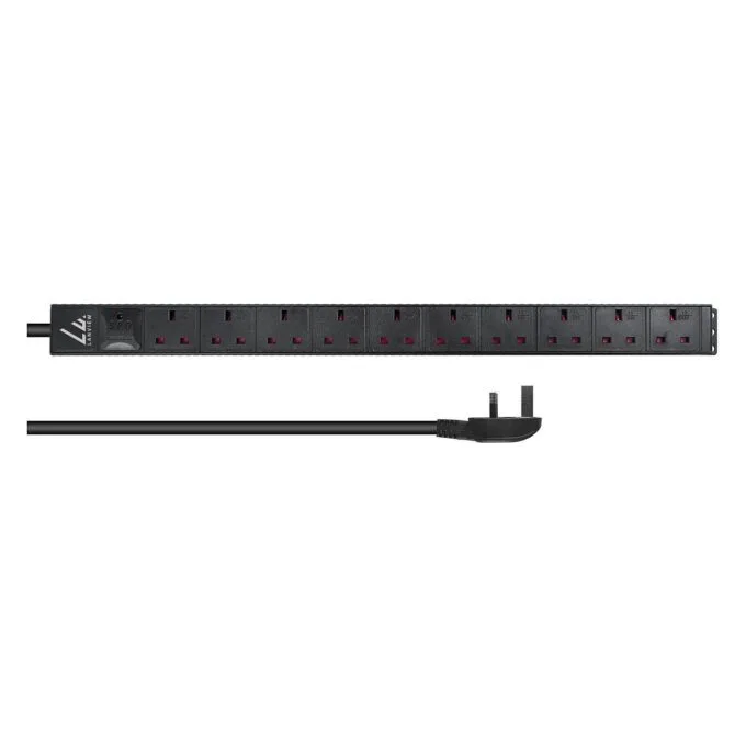 LANVIEW UK Rack Mount Power Strip 1,4U 13A with 10x UK Socket — image 1
