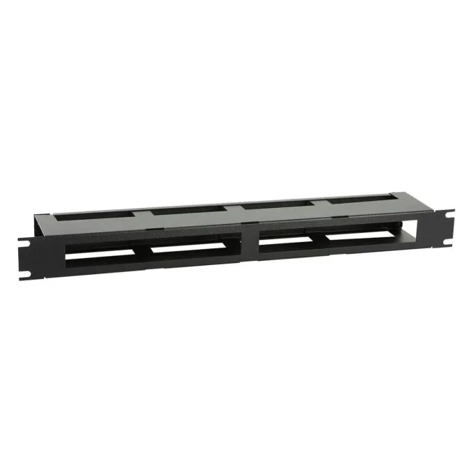 LANVIEW 1U 19inch R TYPE Cable Management PANEL with COVER — image 1